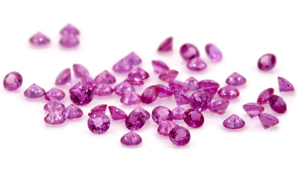 Pink Sapphire Lot 5 RD 2mm-Pink Sapphire-Planet Gemstones