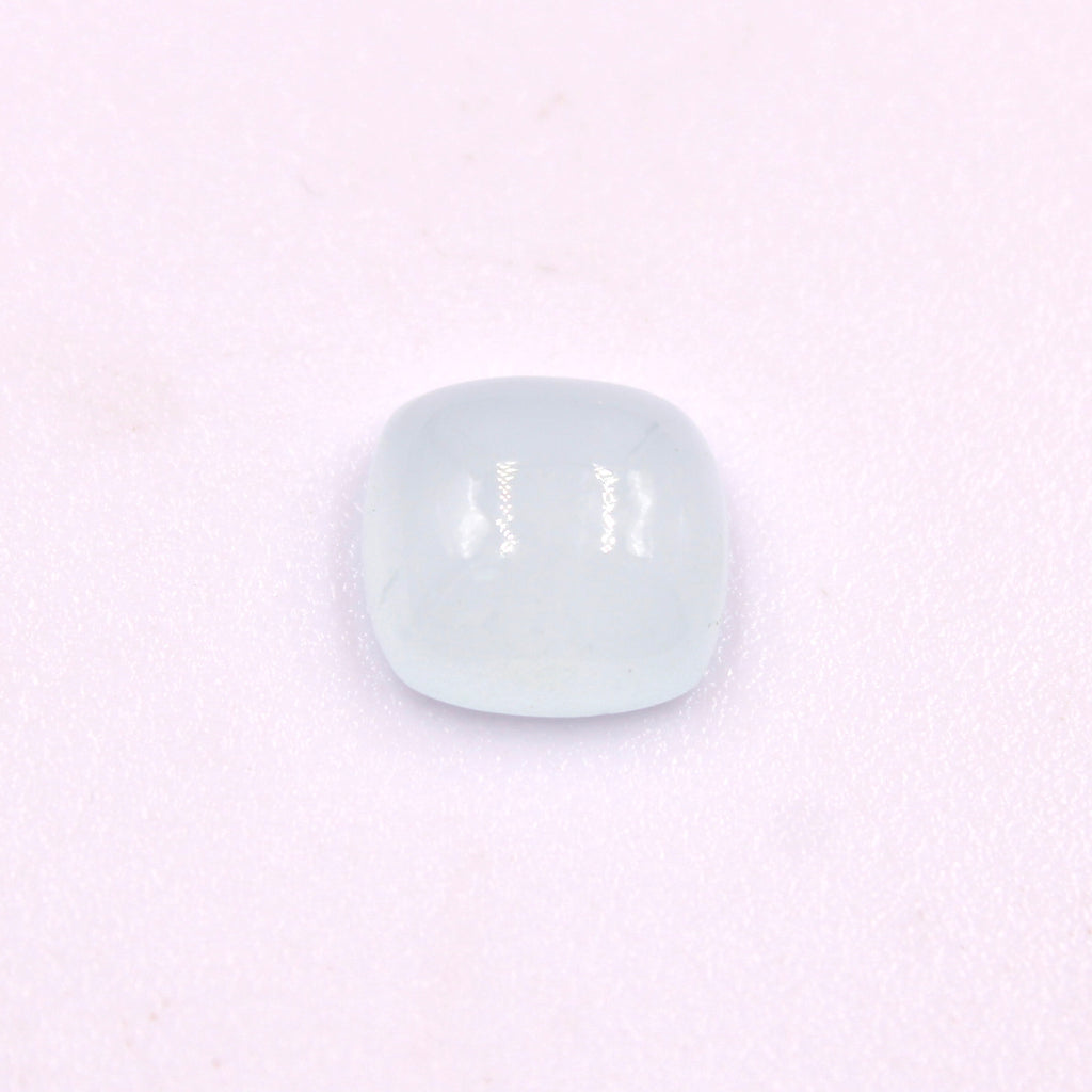 Milky Aquamarine 12mm Square Cabochon-Aquamarine (Milky)-Planet Gemstones