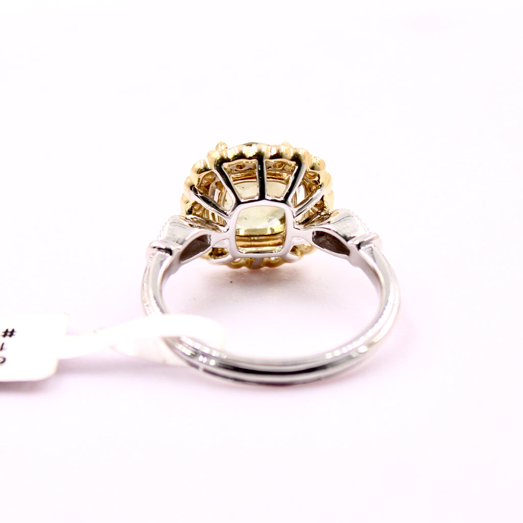 GIA Certified 2.9ct Alexandrite and Diamond 14k multi tone women cocktail Ring-Rings-Planet Gemstones