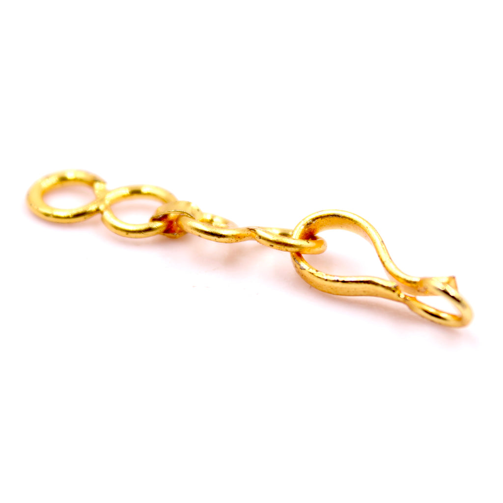 Shepherd Hook Clasp 18KY Plated-Jewelry Findings-Planet Gemstones