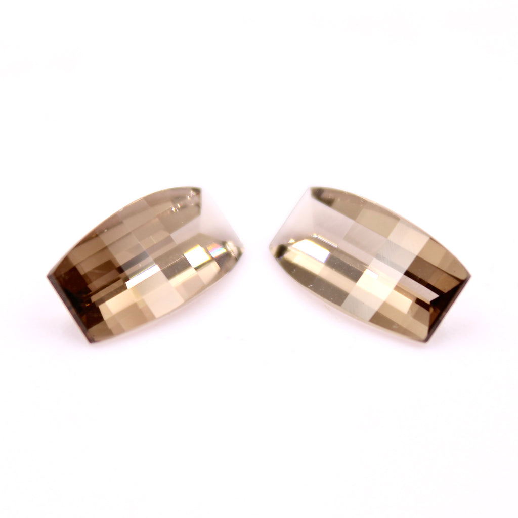 Smoky Quartz Pair-smoky quartz-Planet Gemstones