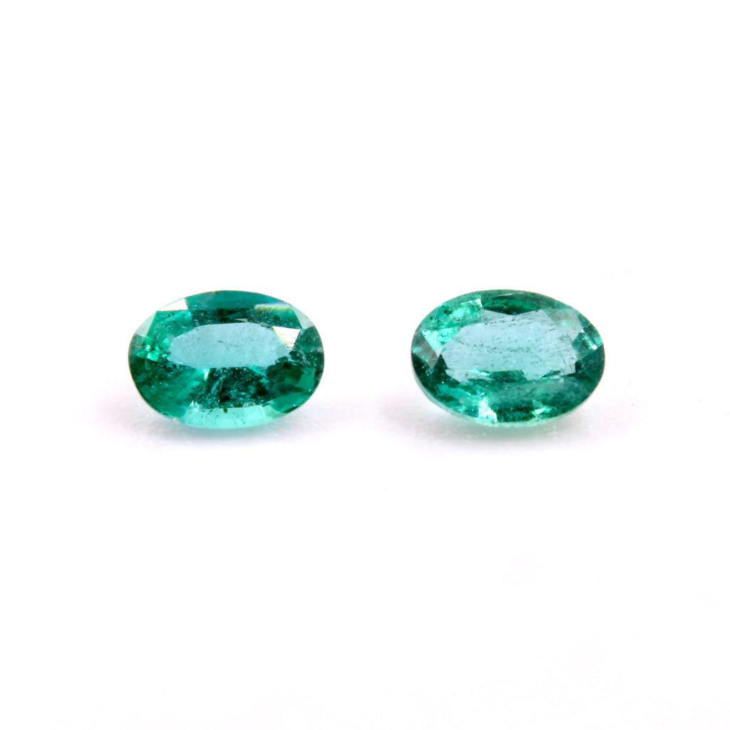Panjshir Emerald OV 7x5 pair 1.46ct-Emerald-Planet Gemstones