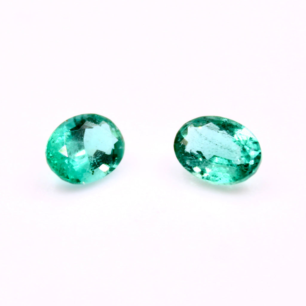 Panjshir Emerald OV 7x5 pair 1.46ct-Emerald-Planet Gemstones
