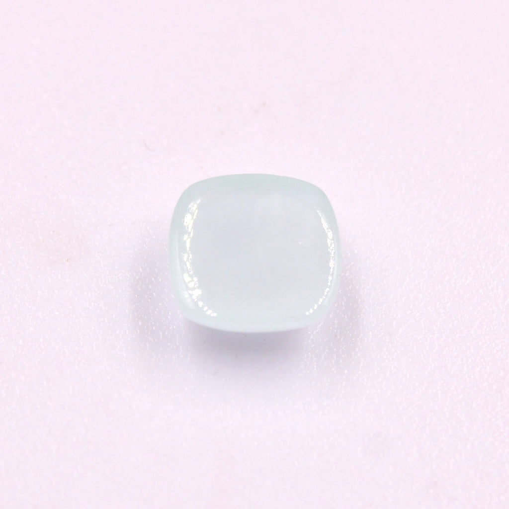 Milky Aquamarine 12mm Square Cabochon-Aquamarine (Milky)-Planet Gemstones