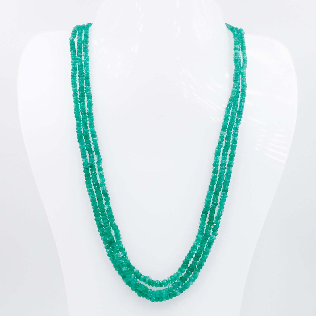 Layered Emerald Necklace Emerald Necklace Layered Necklace Long Necklace Beaded Emerald Necklace Gemstone Necklace Emerald Multi Strand Necklace SKU: 6143130-Emerald Necklace-Planet Gemstones