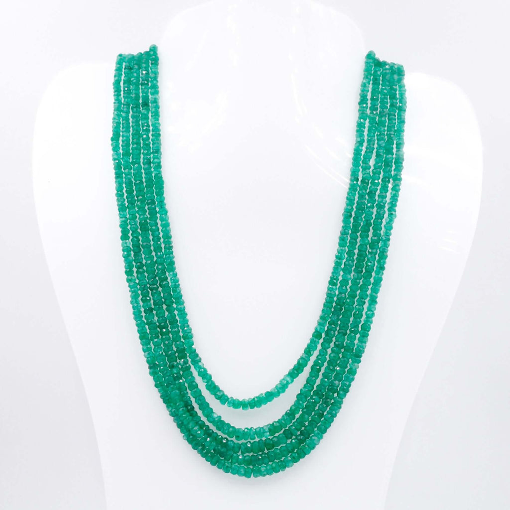 Layered Emerald Necklace Emerald Necklace Layered Necklace Long Necklace Beaded Emerald Necklace Gemstone Necklace Emerald Multi Strand Necklace SKU: 6143130-Emerald Necklace-Planet Gemstones