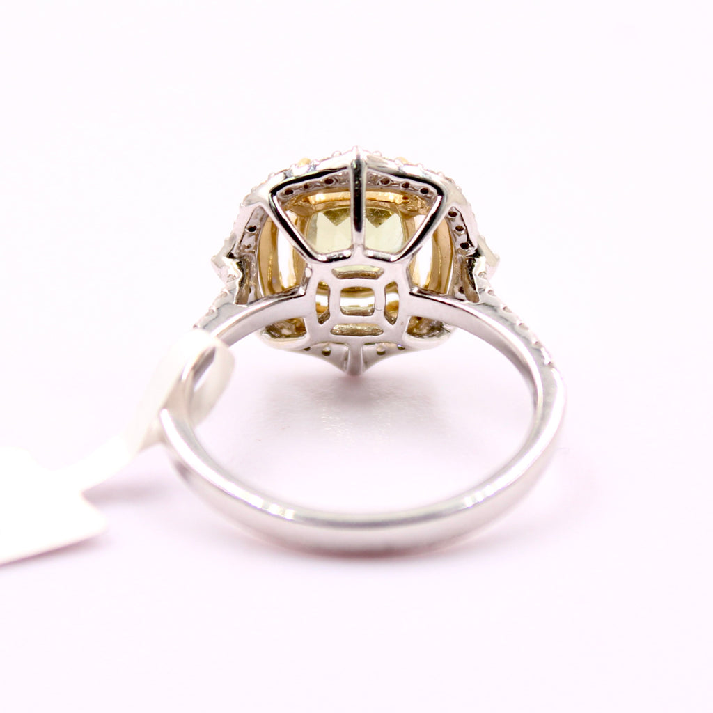 GIA Certified Natural 3.14ct Alexandrite and Diamond 14k Multi Gold Women's Ring-Rings-Planet Gemstones