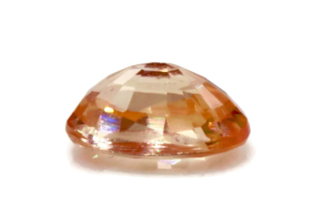 Orange Sapphire Gemstone Loose Sapphire Orange Corundum Orange Gemstone 6x4mm .64ct Faceted Gemstone Faceted Oval Sapphire SKU: 110530-Orange Sapphire-Planet Gemstones