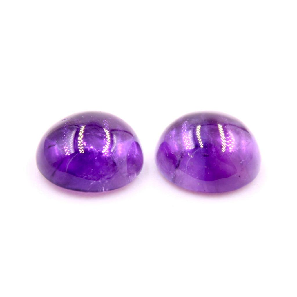 Amethyst Pair 11mm-AMETHYST-Planet Gemstones
