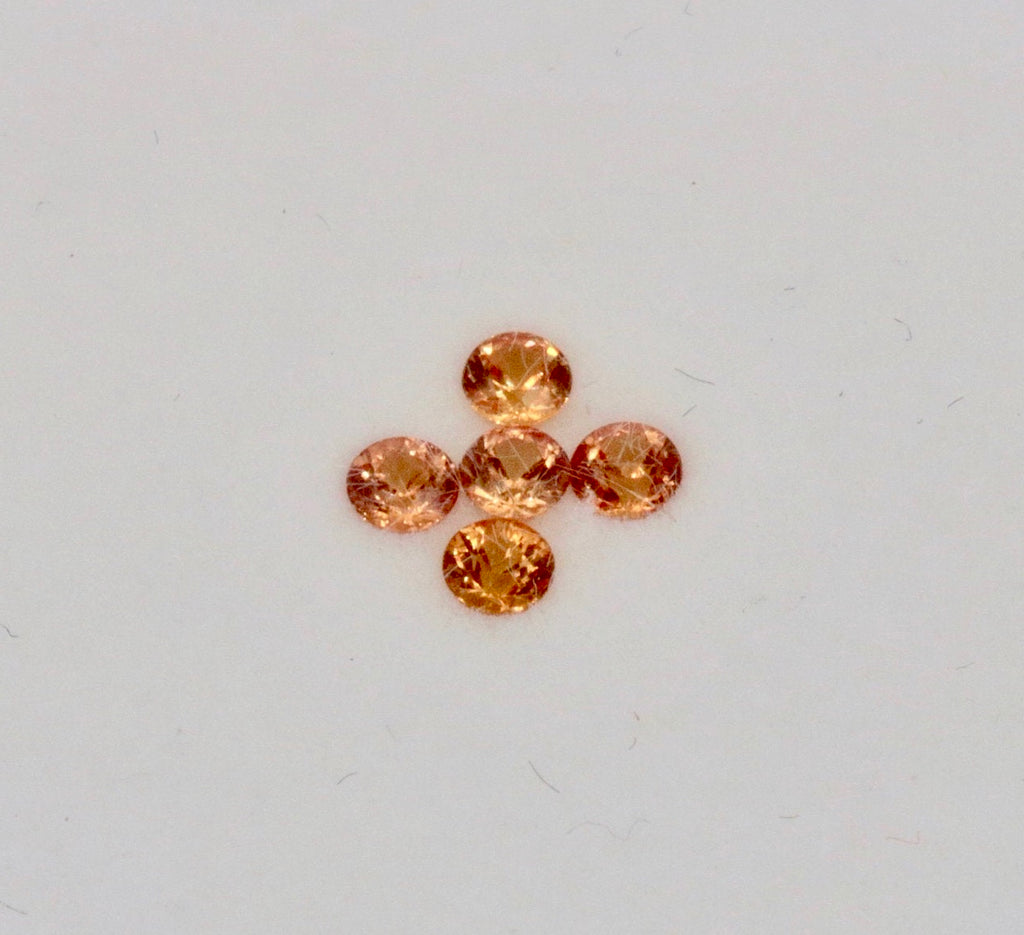Orange Sapphire Round 2mm-Orange Sapphire-Planet Gemstones