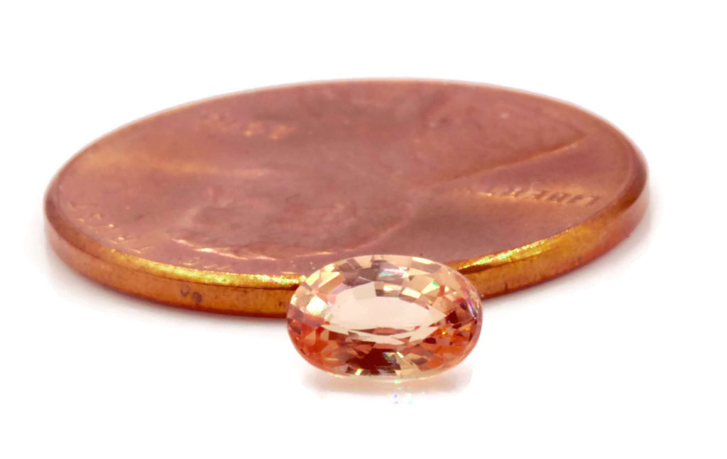 Orange Sapphire Oval 6x4mm-Orange Sapphire-Planet Gemstones
