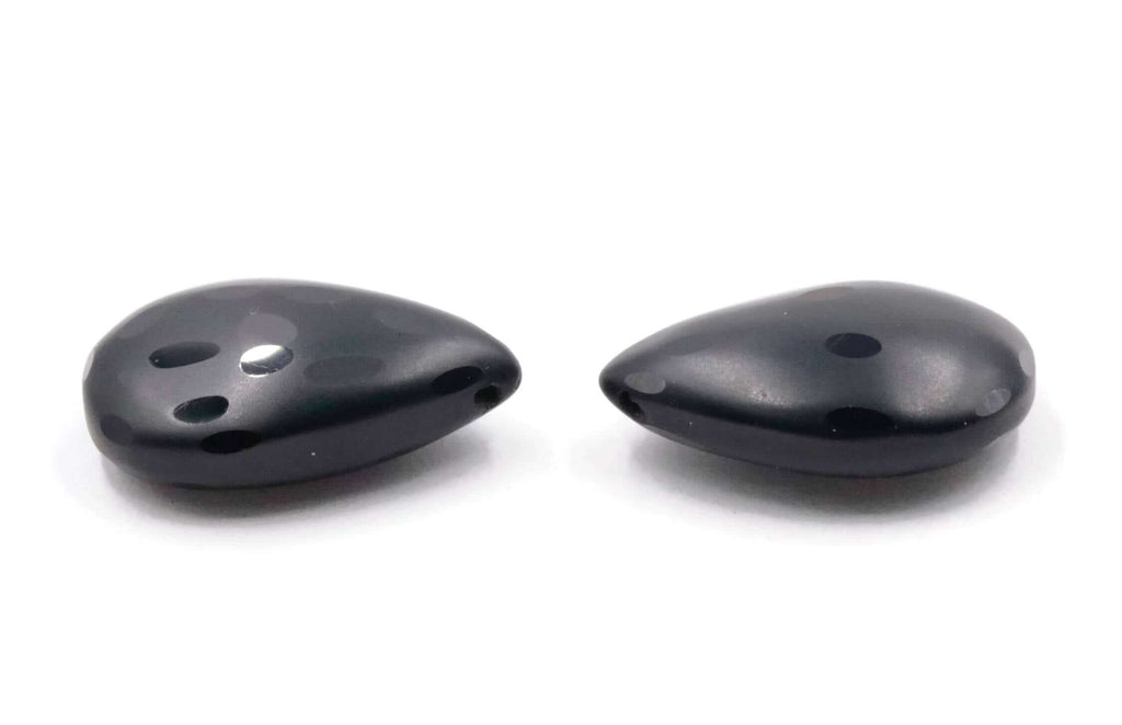 Black Spinel Pear Pair-Spinel Beads-Planet Gemstones