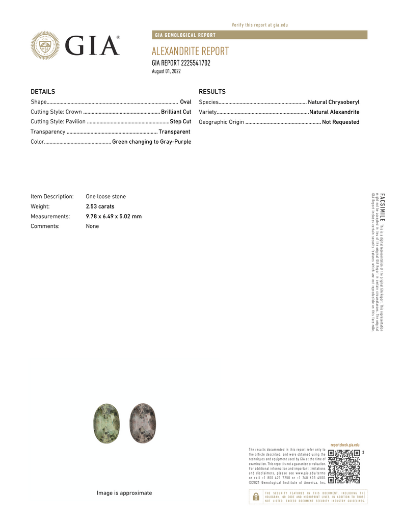GIA Certified Natural Alexandrite 2.53ct-Alexandrite-Planet Gemstones