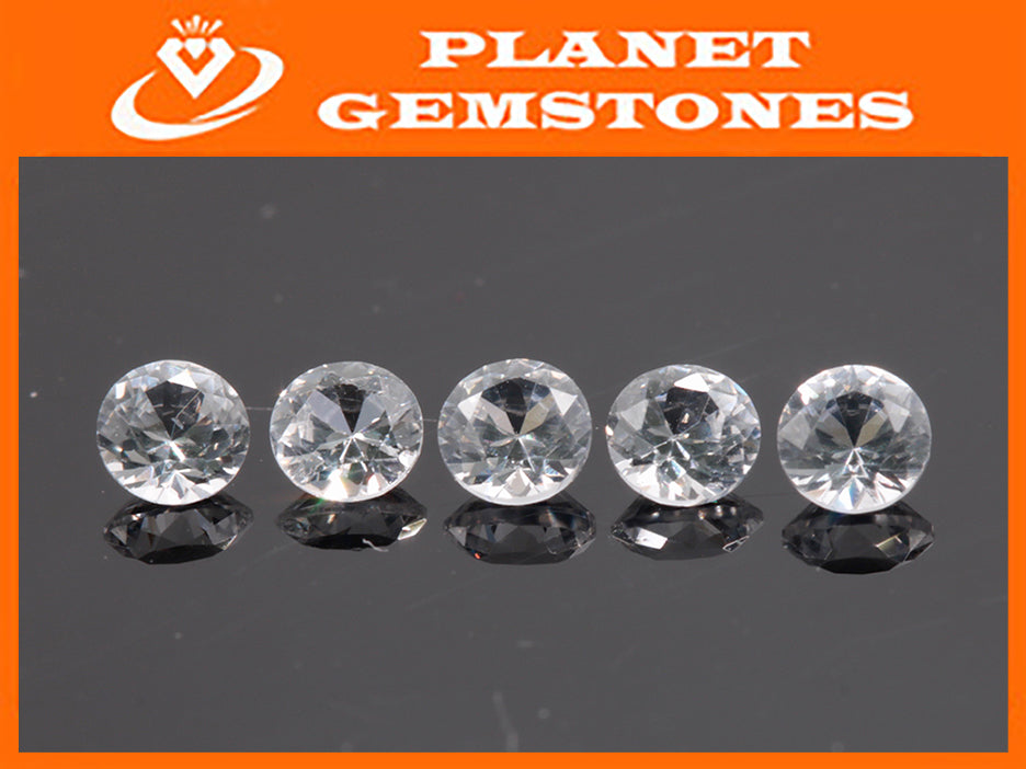 White sapphire Round 3.5mm-Planet Gemstones