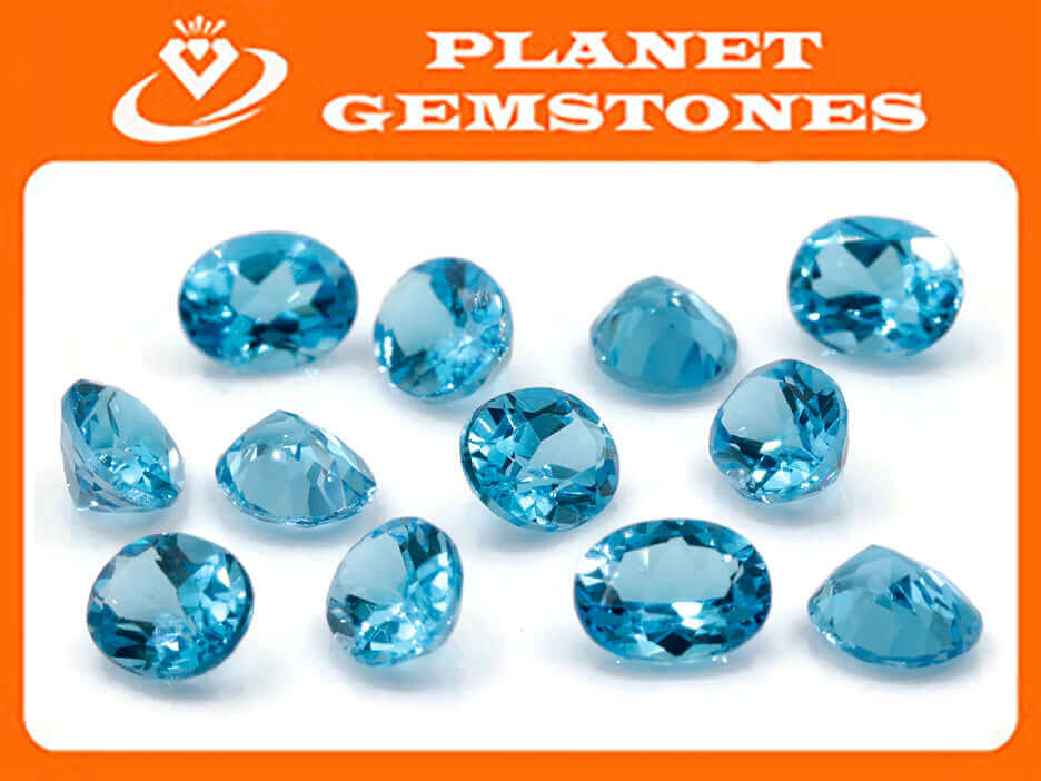 Swiss Blue Topaz Oval 9x7mm