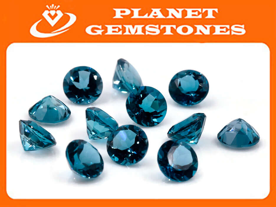 Natural Blue Topaz Gemstone Genuine Blue Topaz Faceted November Birthstone Blue Topaz London Blue Topaz 8mm 2.36cts SKU:114473-Blue Topaz-Planet Gemstones
