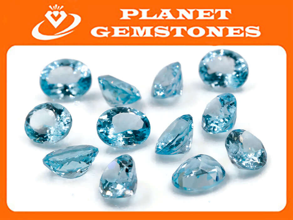 Topaz Oval 10x12mm-Blue Topaz-Planet Gemstones
