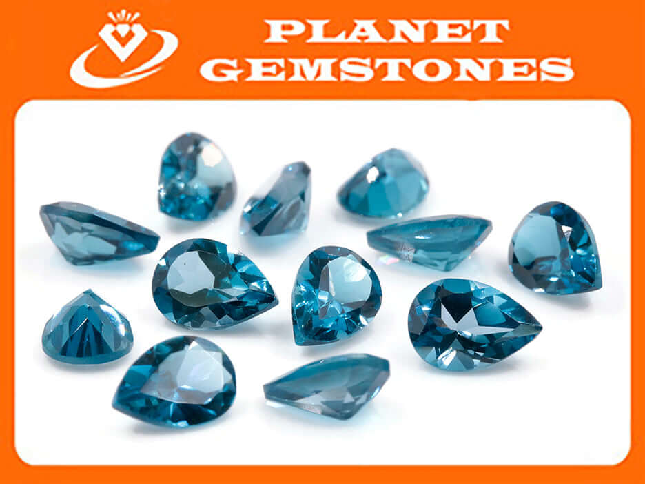 Natural Blue Topaz Gemstone Genuine Blue Topaz Faceted November Birthstone Blue Topaz London Blue Topaz 7x10mm 2.15cts SKU:114465-Blue Topaz-Planet Gemstones
