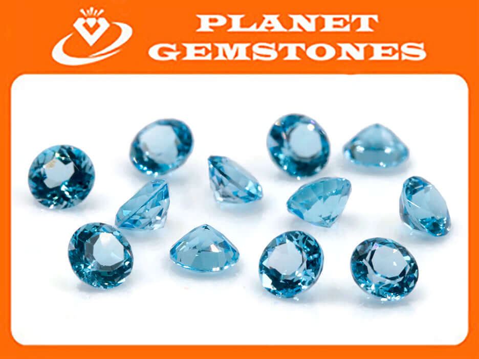 Natural Blue Topaz Gemstone Genuine Blue Topaz Faceted November Birthstone Blue Topaz Loose Blue Topaz 5mm 1.03cts SKU:114445-Blue Topaz-Planet Gemstones