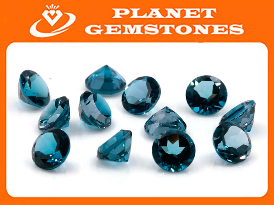 Natural Blue Topaz Gemstone Genuine Blue Topaz Faceted November Birthstone Blue Topaz London Blue Topaz 7mm 1.70cts SKU:114463-Blue Topaz-Planet Gemstones