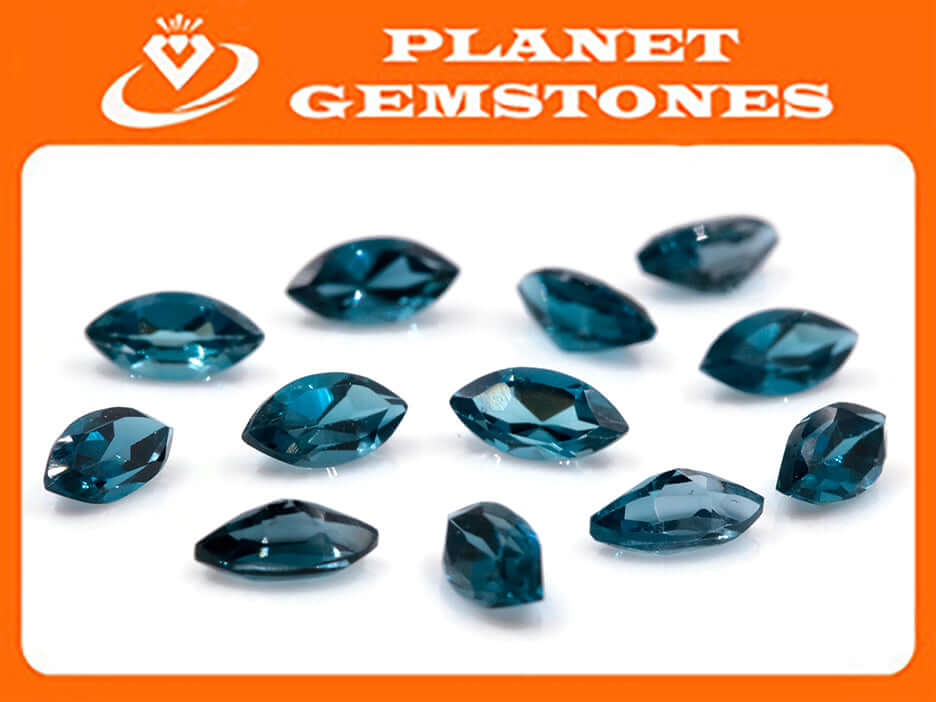 Topaz Marquise 8x4mm-Blue Topaz-Planet Gemstones