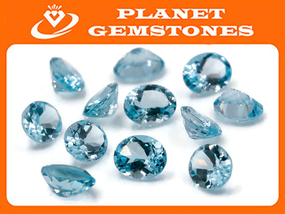 Topaz Oval 10x8mm-Blue Topaz-Planet Gemstones