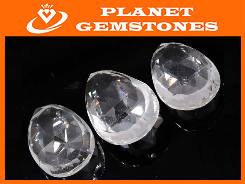 Rock Crystal Natural Rock Crystal Crystal DIY Jewelry white Quartz quartz stone Quartz beads Rock Crystal PE 18x12mm 36.55ct SKU:113077-Planet Gemstones