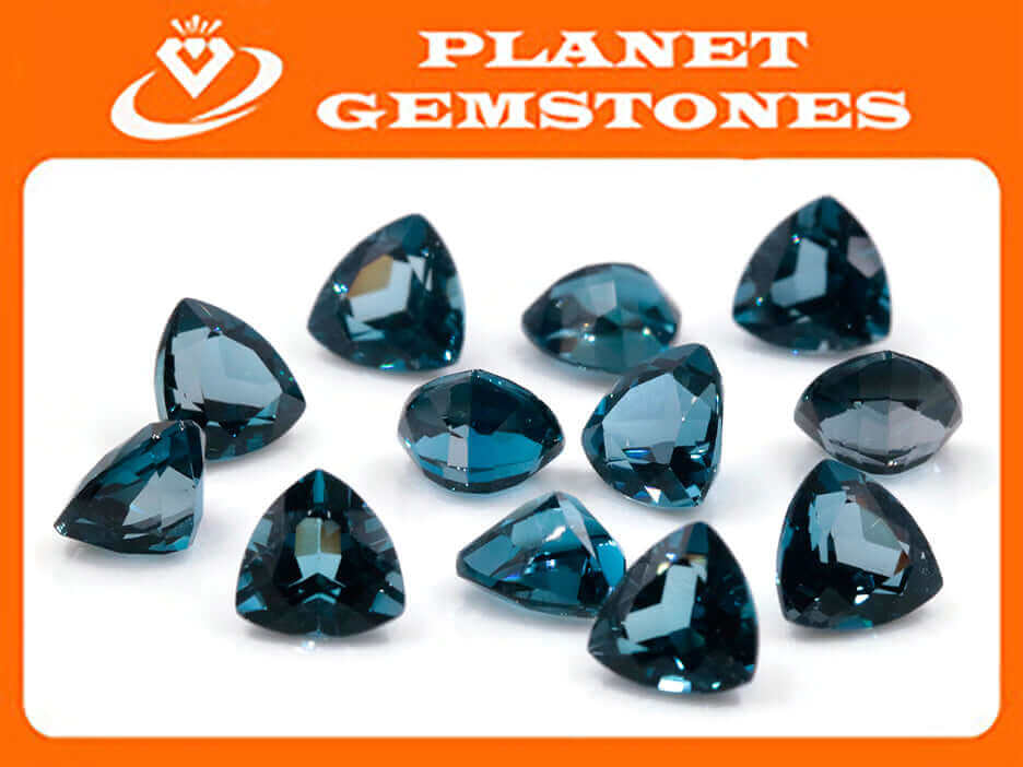 Natural Blue Topaz Gemstone Genuine Blue Topaz Faceted November Birthstone Blue Topaz London Blue Topaz Trillion 8mm 2.86cts SKU:114634-Blue Topaz-Planet Gemstones