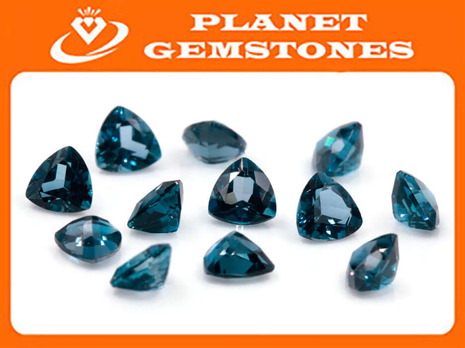 Natural Blue Topaz Gemstone Genuine Blue Topaz Faceted November Birthstone Blue Topaz London Blue Topaz Trillion 5mm 1.10cts SKU:114514-Blue Topaz-Planet Gemstones