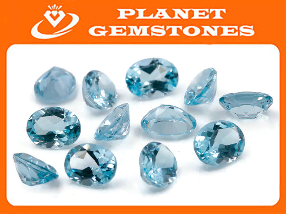 Natural Blue Topaz Gemstone Genuine Blue Topaz Faceted November Birthstone Blue Topaz Loose Blue Topaz Oval 9x7mm 2.18cts SKU:114442-Blue Topaz-Planet Gemstones