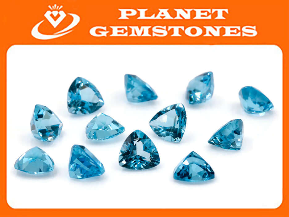 Topaz Trillion 7mm-Blue Topaz-Planet Gemstones