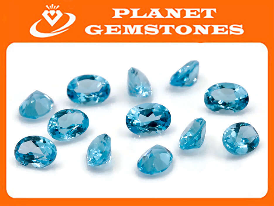 Topaz Oval 7X5mm-Blue Topaz-Planet Gemstones
