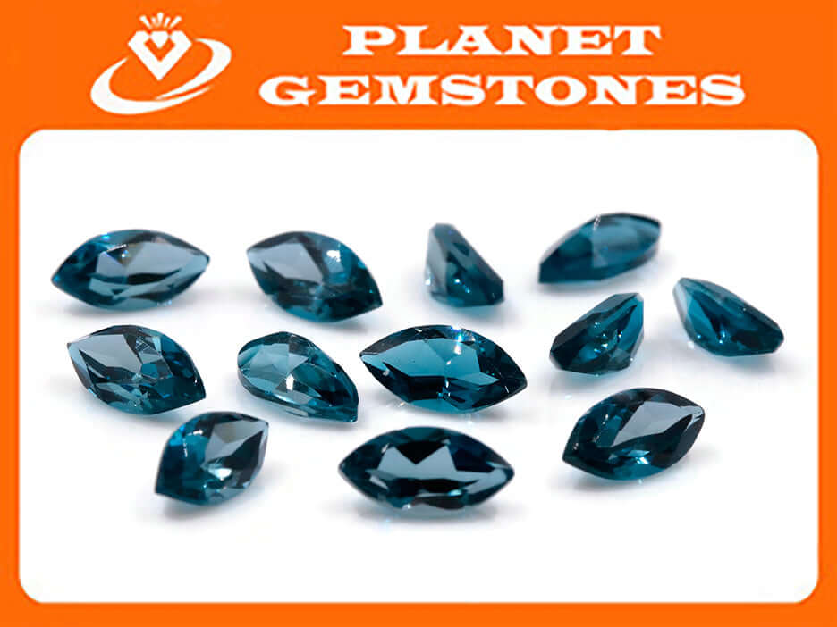 Topaz Marquise 10x5mm-Blue Topaz-Planet Gemstones