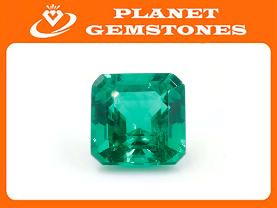 Natural Emerald Colombian Emerald May Birthstone Genuine Emerald Emerald Gemstone Emerald Green Emerald Asscher cut 7mm SKU:114541-Emerald-Planet Gemstones