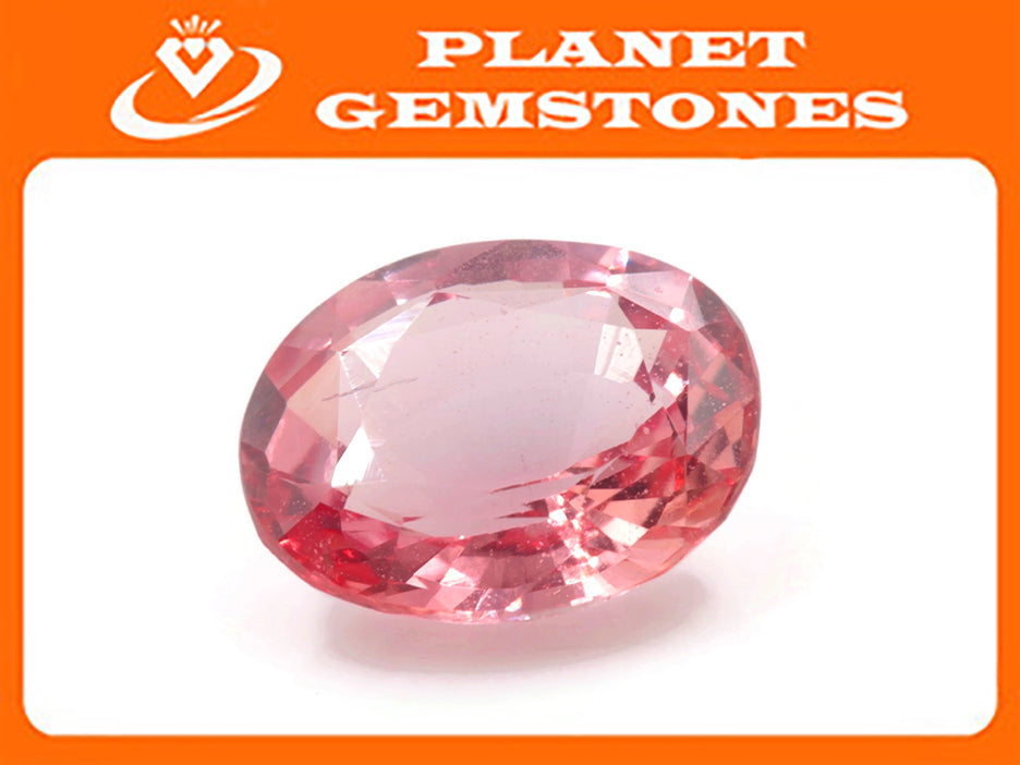Natural Padparadscha sapphire 7.5x6.1mm 1.29ct Sapphire Gemstone Jewelry September Birthstone wedding gemstone SKU: 112913-Planet Gemstones