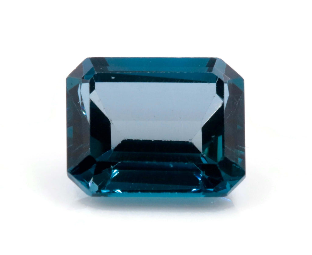 Natural Blue Topaz Gemstone Genuine Blue Topaz Faceted November Birthstone Blue Topaz London Blue Topaz Emerald 11x9mm 5.31cts SKU:114655-Blue Topaz-Planet Gemstones