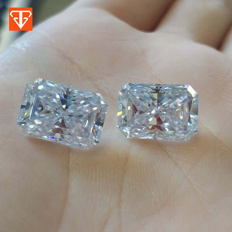 White Moissanite Emerald Cut-Moissanite-Planet Gemstones