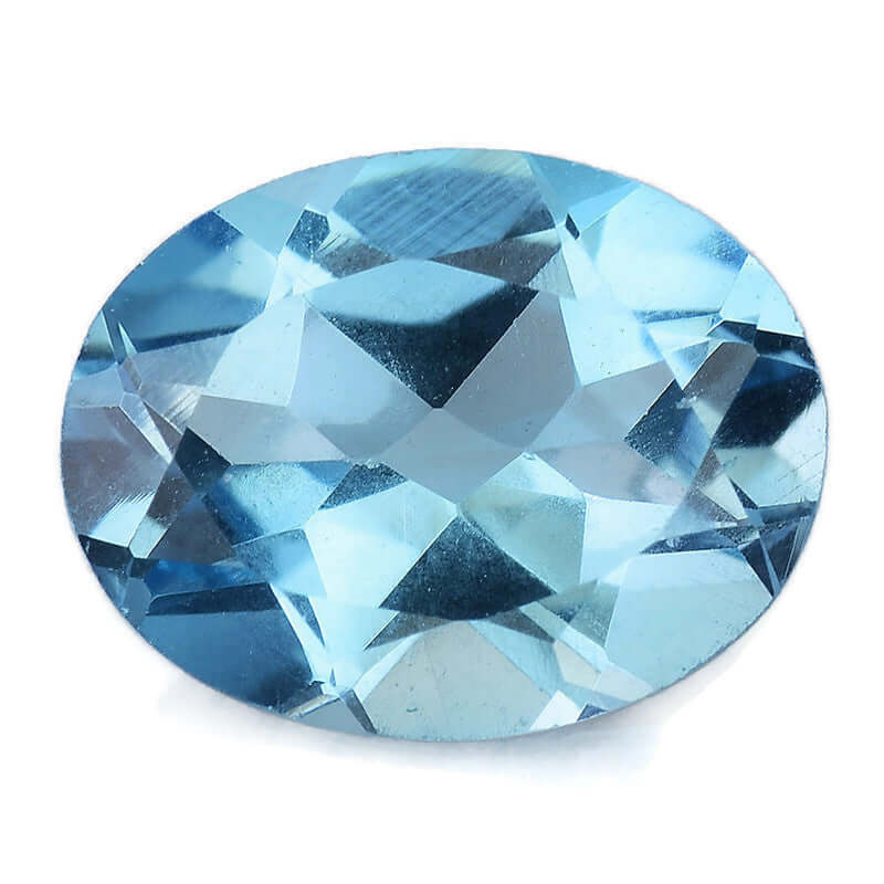 Natural Blue Topaz Gemstone Genuine Blue Topaz Faceted November Birthstone Blue Topaz Loose Blue Topaz Oval 9x7mm 2.18cts SKU:114442-Blue Topaz-Planet Gemstones