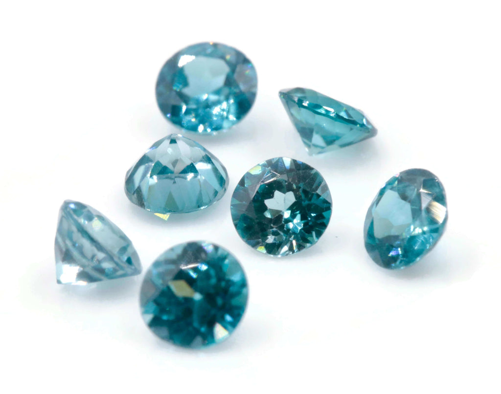 Blue Zircon 5mm-Zircon-Planet Gemstones