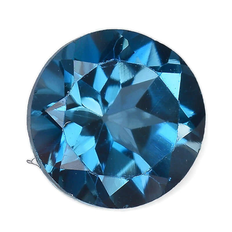 Topaz Round 6mm-Blue Topaz-Planet Gemstones