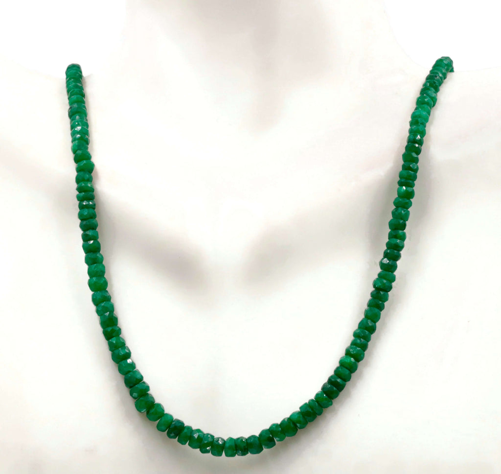 Natural Emerald Necklace Green Emerald Necklace Emerald Beads Green Gemstone beads Emerald stone beads SKU:6142172-Emerald-Planet Gemstones