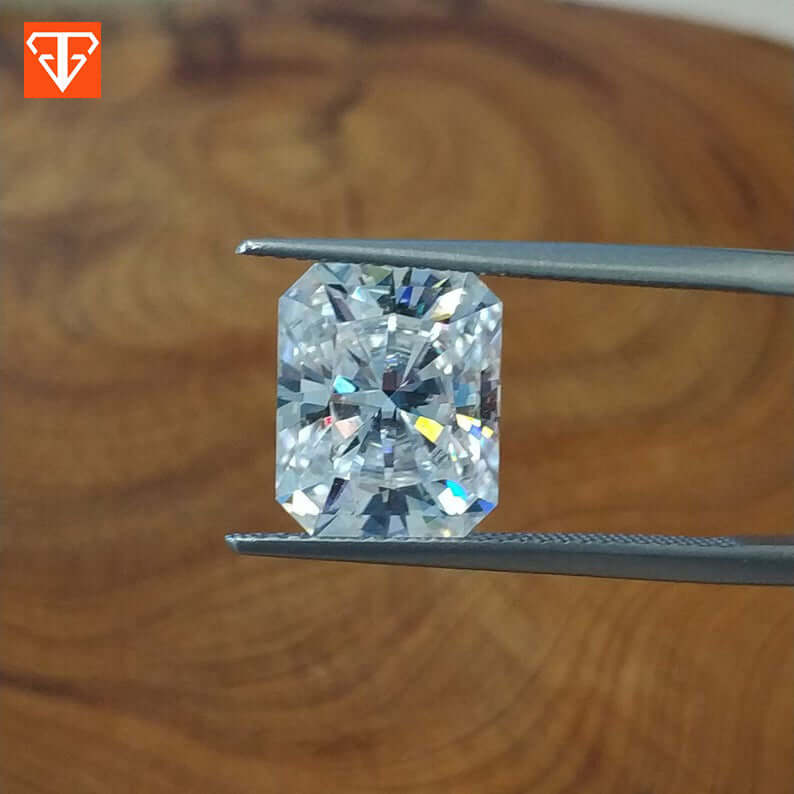 White Moissanite Emerald Cut-Moissanite-Planet Gemstones