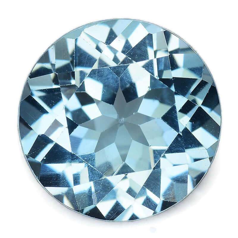 Topaz Round 10mm-Blue Topaz-Planet Gemstones