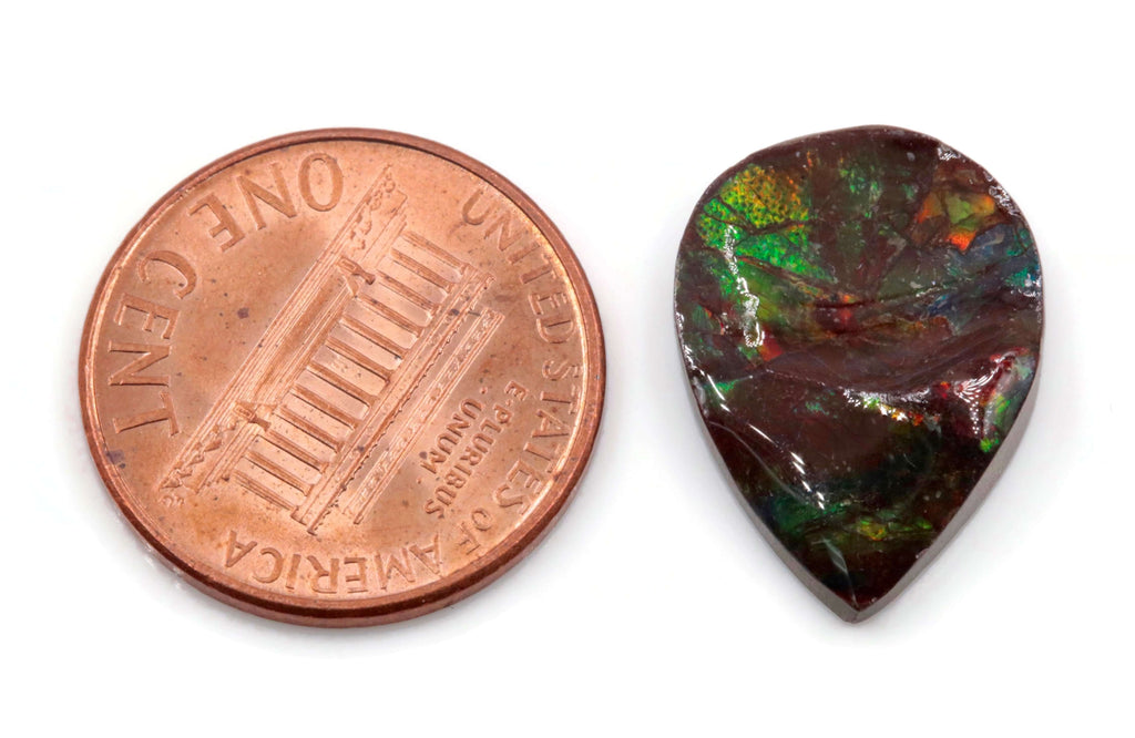 Natural Ammolite Gemstone | Cabochon Ammolite Loose Stone | Canadian Ammolite Gem | Genuine Ammolite Fancy shape 5.64CT-Ammolite-Planet Gemstones