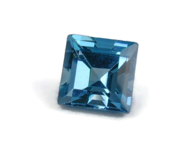 Topaz Square 8mm-Blue Topaz-Planet Gemstones
