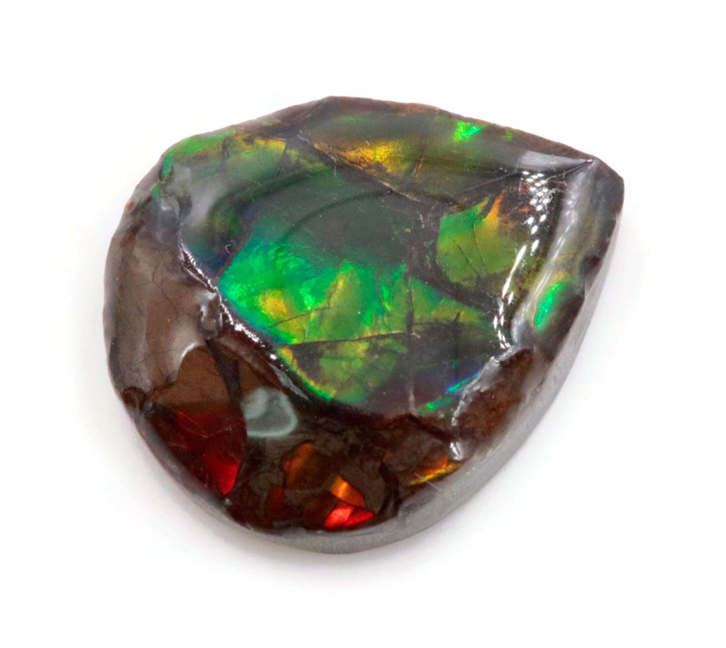 Natural Ammolite Gemstone | Cabochon Ammolite Loose Stone | Canadian Ammolite Gem | Genuine Ammolite Fancy shape 7.78CT-Ammolite-Planet Gemstones