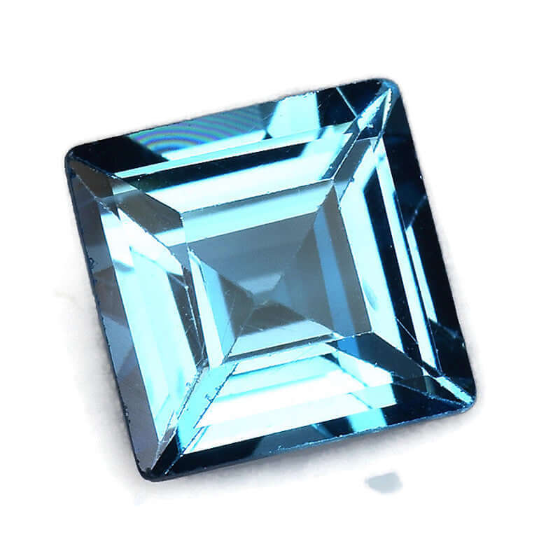 Topaz Square 6mm-Blue Topaz-Planet Gemstones