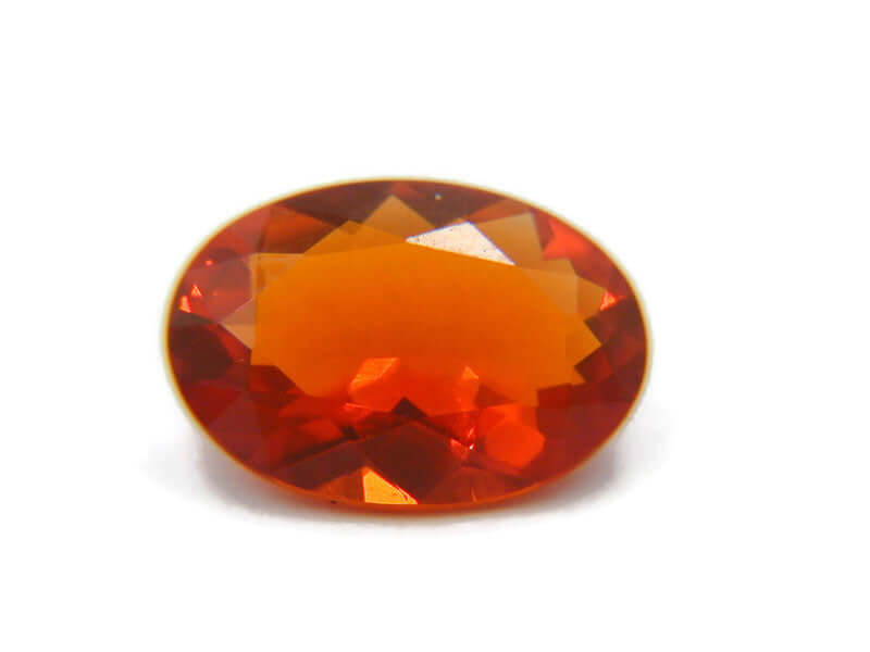 Natural Fire Opal Mexican Fire Opal October birthstone Fire Opal Gemstone Faceted Fire Opal Fire Loose Stone Oval 11x6 1.85 cts SKU:105168-opal-Planet Gemstones