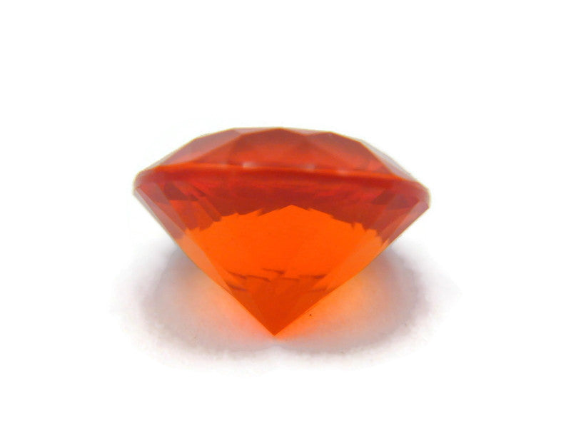 Natural Fire Opal Mexican Fire Opal October birthstone Fire Opal Gemstone Faceted Fire Opal Fire Loose Stone Round 7.8mm 1.20 cts SKU:105175-opal-Planet Gemstones