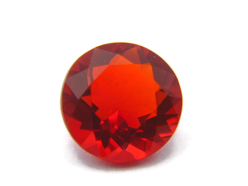 Natural Fire Opal Mexican Fire Opal October birthstone Fire Opal Gemstone Faceted Fire Opal Fire Loose Stone Round 7mm 1.01 cts SKU:105183-opal-Planet Gemstones